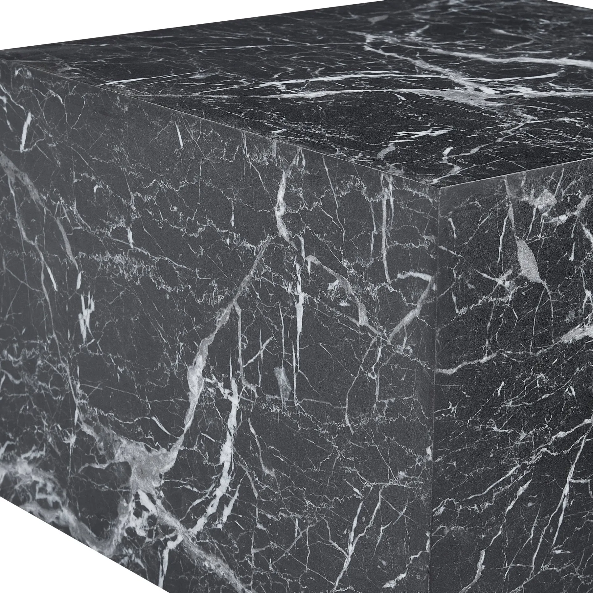 Online Nimara Adele - Sæt af sofaborde i sort marmor look