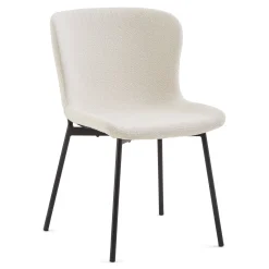 Online Nimara Adena spisebordsstol - Hvidt boucle