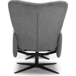 Clearance Nimara Alfred lænestol med vippefunktion og fodskammel i grå