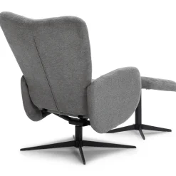 Clearance Nimara Alfred lænestol med vippefunktion og fodskammel i grå