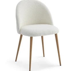 Nimara Alicia spisebordsstol - Hvidt boucle stof
