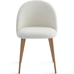 Nimara Alicia spisebordsstol - Hvidt boucle stof