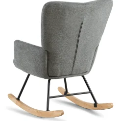 Online Nimara Allison gyngestol med armlæn - grå tekstil