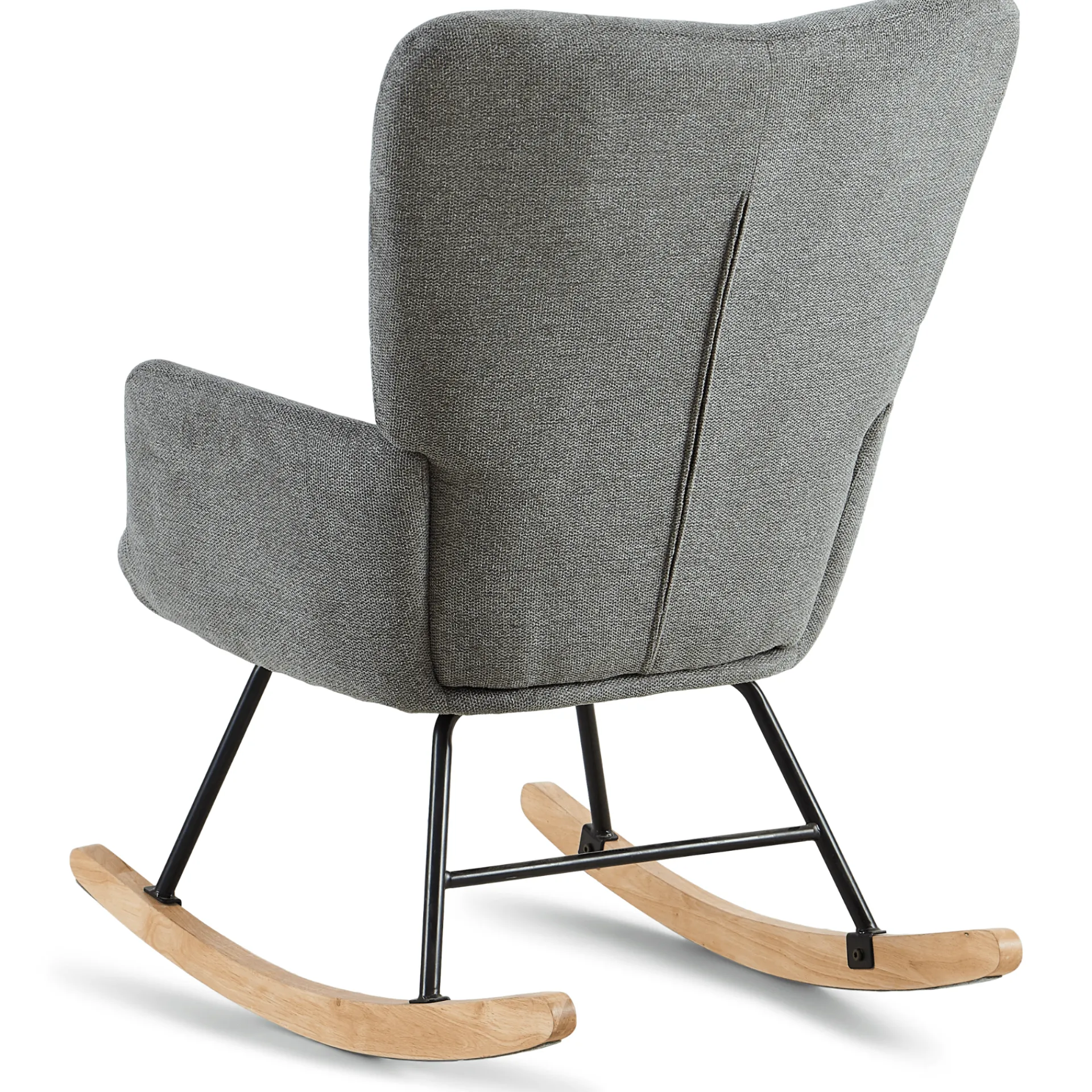 Online Nimara Allison gyngestol med armlæn - grå tekstil