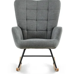 Online Nimara Allison gyngestol med armlæn - grå tekstil