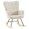 Discount Nimara Allison gyngestol med armlæn - beige fløjl