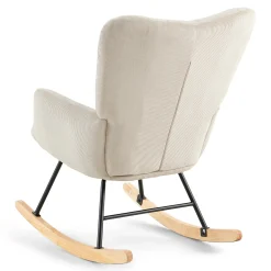 Discount Nimara Allison gyngestol med armlæn - beige fløjl