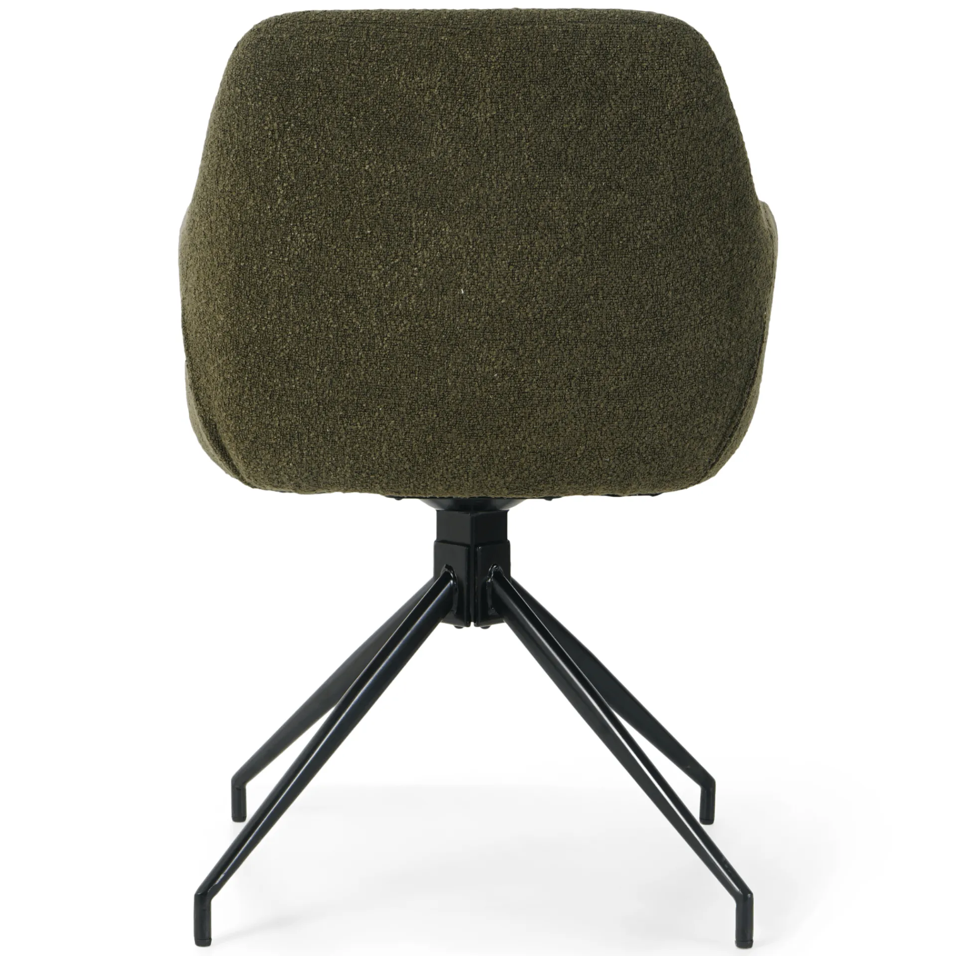 Clearance Nimara Amanda Spisebordsstol - Grøn Boucle Med Drejefunktion 360 Grader