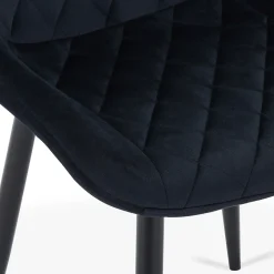 Sale Nimara Amina - spisebordsstol i sort velour
