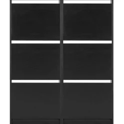 Sale Nimara Amy skoskab - Sortlakeret træ med 6 låger