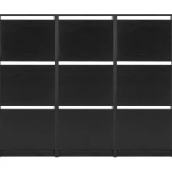 Nimara Amy skoskab - Sortlakeret træ med 9 låger