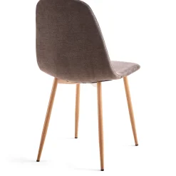 Sale Nimara Anna spisebordsstol - brun tekstil med egelook