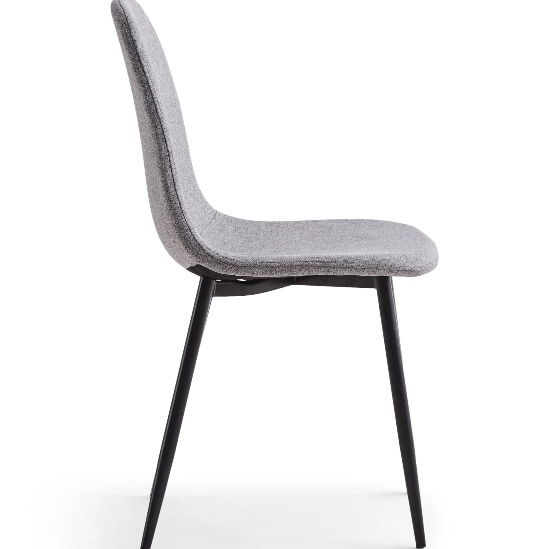 Hot Nimara Anna spisebordsstol - Grå tekstil med sorte ben