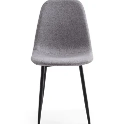 Hot Nimara Anna spisebordsstol - Grå tekstil med sorte ben
