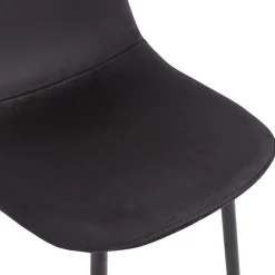 Online Nimara Anna spisebordsstol - polstret sort velour