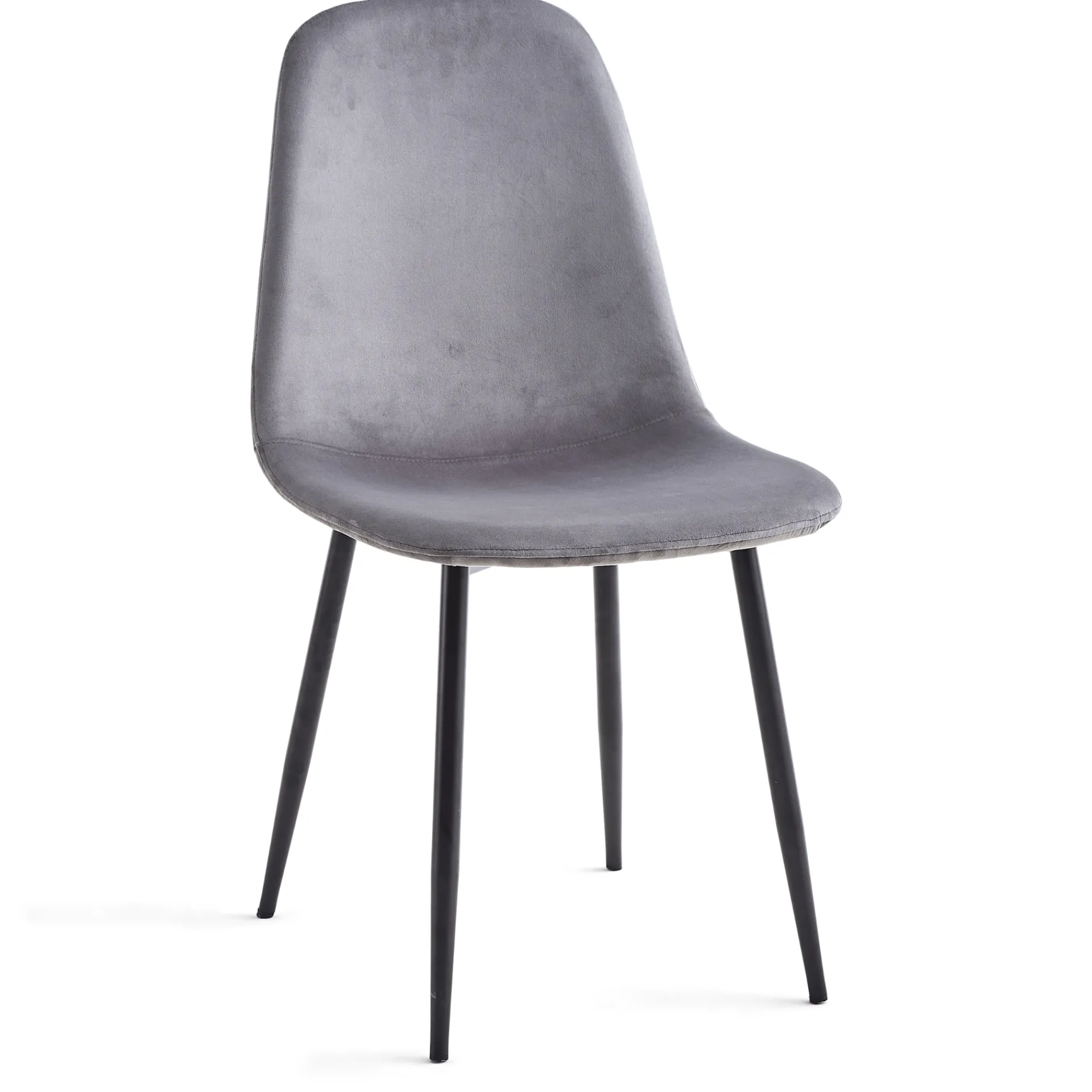 Sale Nimara Anna spisebordsstol - polstret grå velour