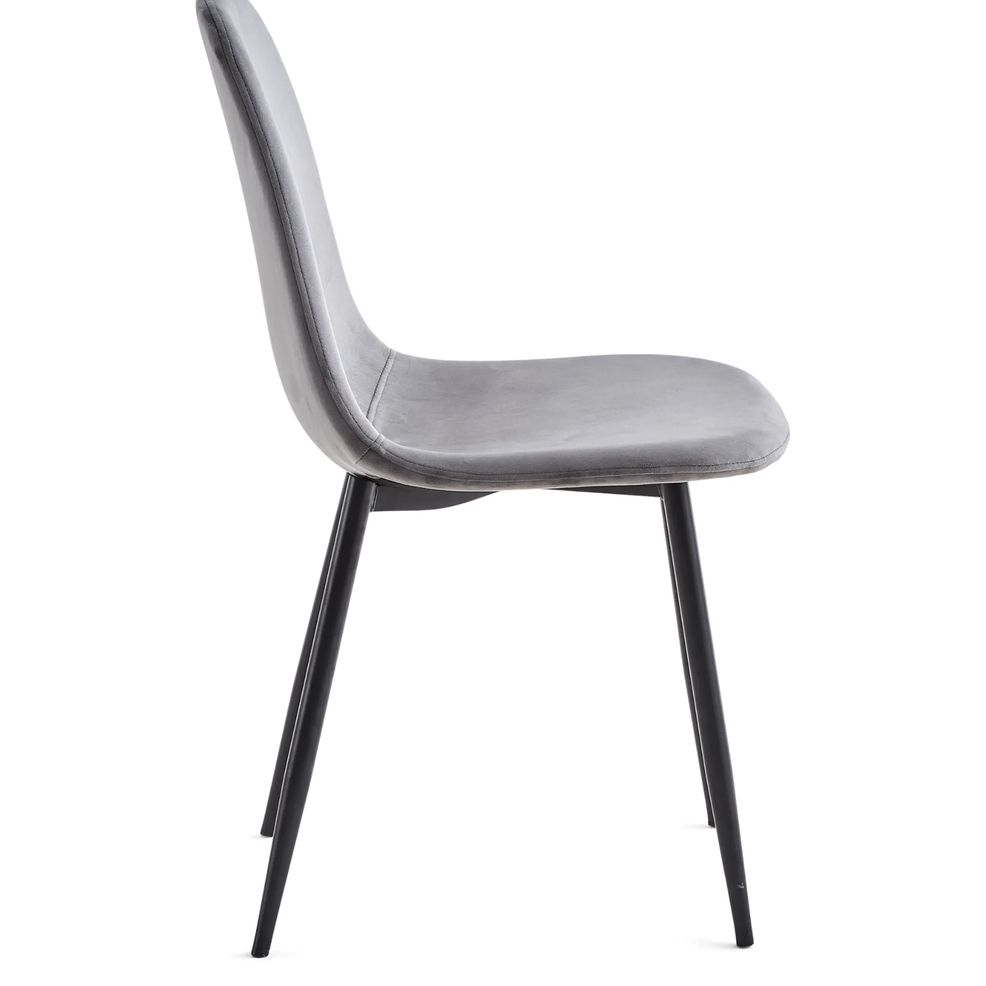 Sale Nimara Anna spisebordsstol - polstret grå velour