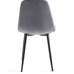 Sale Nimara Anna spisebordsstol - polstret grå velour