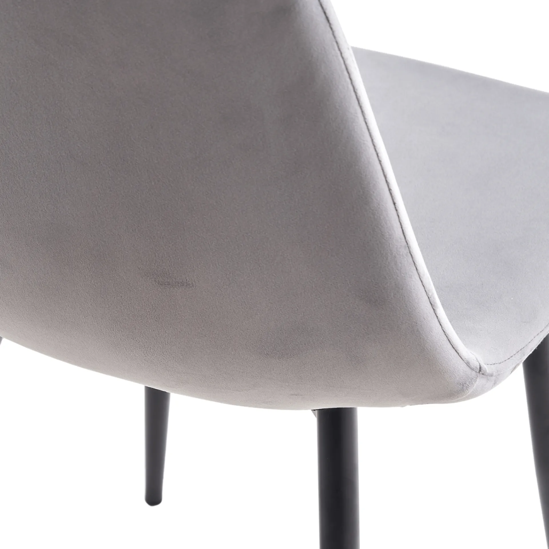 Sale Nimara Anna spisebordsstol - polstret grå velour