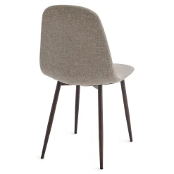 Clearance Nimara Anna spisebordsstol - sand tekstil med ben i røget egelook