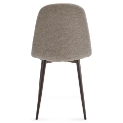 Clearance Nimara Anna spisebordsstol - sand tekstil med ben i røget egelook