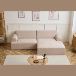 Online Nimara Arianna chaiselong sofa beige - Højrevendt