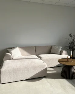 Online Nimara Arianna chaiselong sofa beige - Venstrevendt