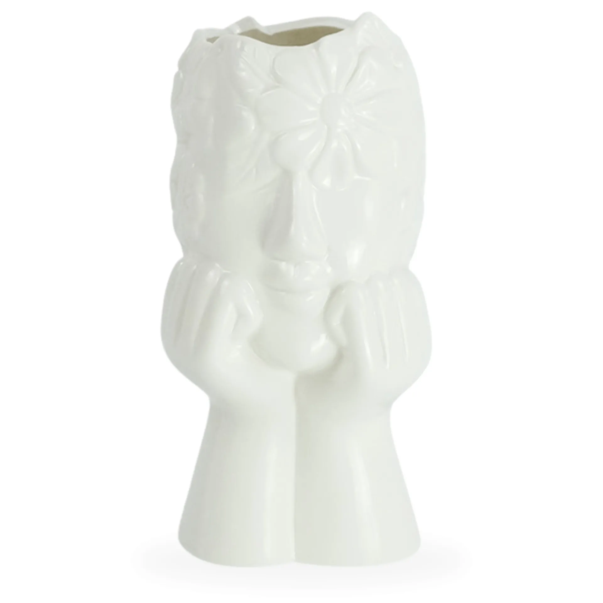 New Nimara Asti keramik vase i hvid 19,8 cm