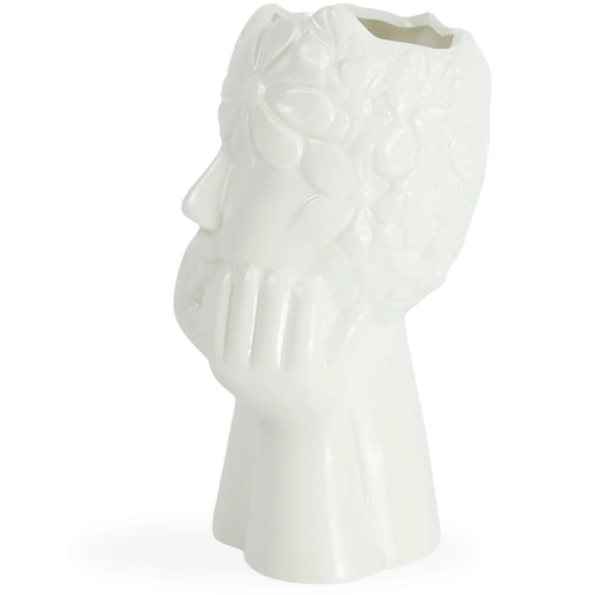 New Nimara Asti keramik vase i hvid 19,8 cm