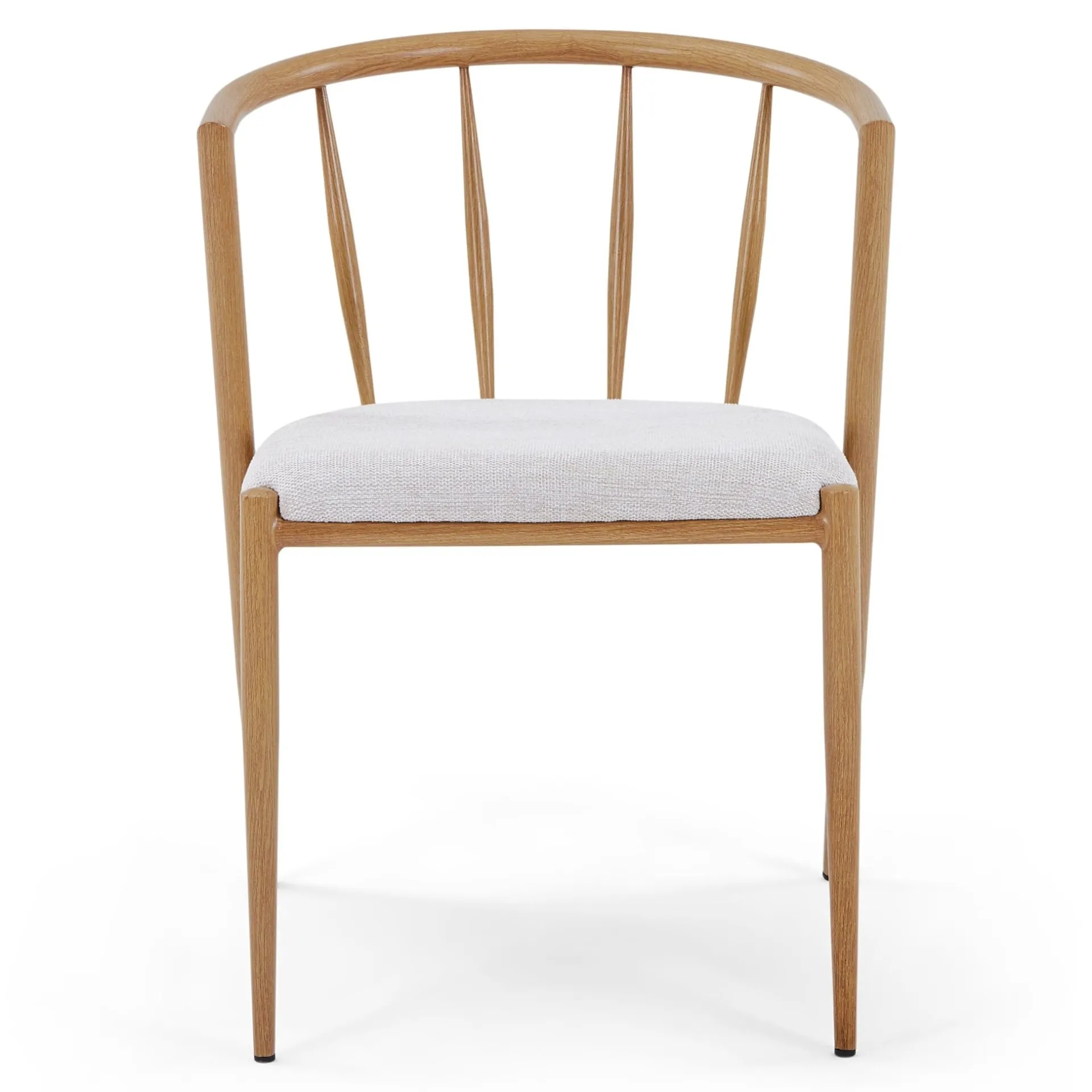 Hot Nimara Bella spisebordsstol - Egelook med beige polstret sæde