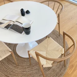 New Nimara Bella spisebordsstol - Egelook med fletsæde