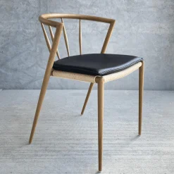 New Nimara Bella spisebordsstol - Egelook med fletsæde