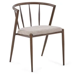 Nimara Bella spisebordsstol - Røget egelook med sand polstret sæde