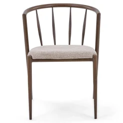 Nimara Bella spisebordsstol - Røget egelook med sand polstret sæde