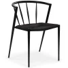 Clearance Nimara Bella spisebordsstol - Sort/sort med fletsæde