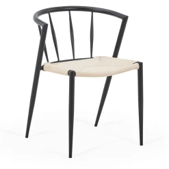 Discount Nimara Bella spisebordsstol - Sort med fletsæde