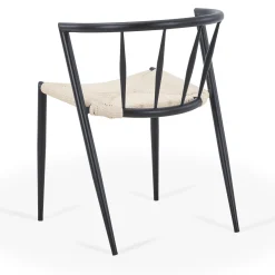 Discount Nimara Bella spisebordsstol - Sort med fletsæde