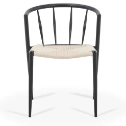 Discount Nimara Bella spisebordsstol - Sort med fletsæde