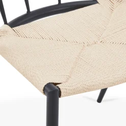 Discount Nimara Bella spisebordsstol - Sort med fletsæde