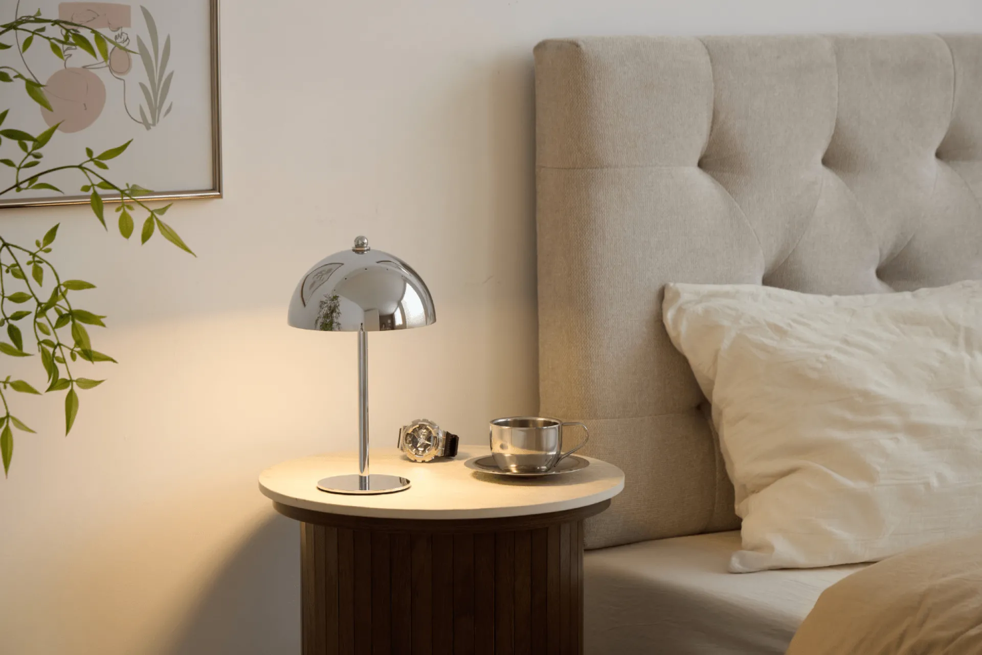 Clearance Nimara Bloom bordlampe Chrome