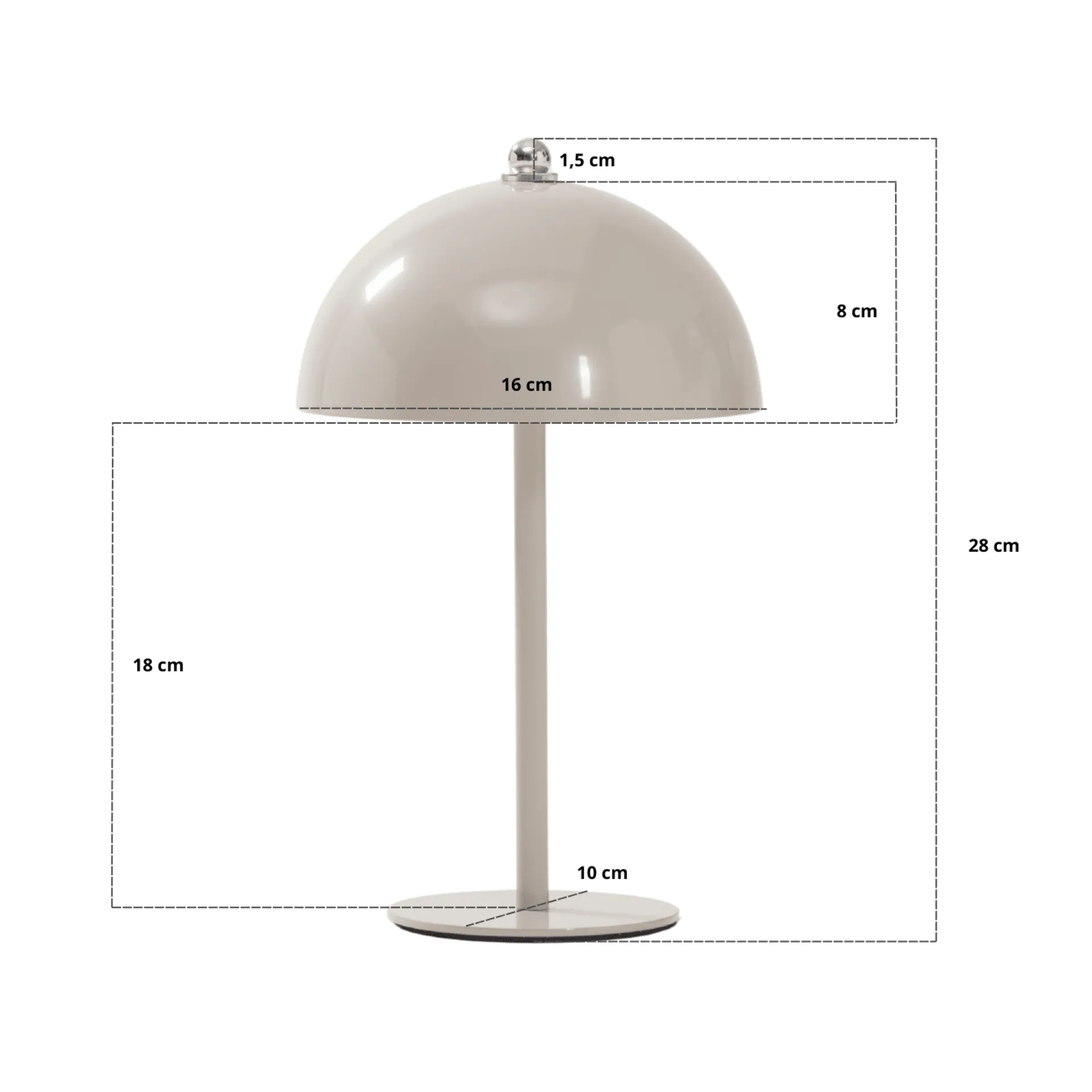 Clearance Nimara Bloom bordlampe Chrome