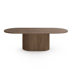 Outlet Nimara Bobby - Oval sofabord 120x55x45 cm Røget Eg