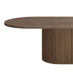 Outlet Nimara Bobby - Oval sofabord 120x55x45 cm Røget Eg