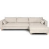 Outlet Nimara Brandy - Højrevendt og venstrevendt vendbar chaiselong sofa beige - L: 290  x D: 96 x H: 80 cm