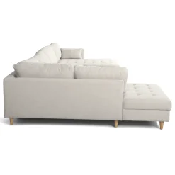 Hot Nimara Brandy - højrevendt u-sofa i beige med chaiselong -  L: 366 x D: 211 x H: 80 cm