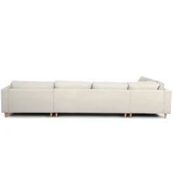 Hot Nimara Brandy - højrevendt u-sofa i beige med chaiselong -  L: 366 x D: 211 x H: 80 cm