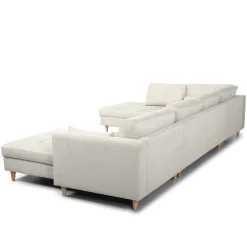 Hot Nimara Brandy - højrevendt u-sofa i beige med chaiselong -  L: 366 x D: 211 x H: 80 cm