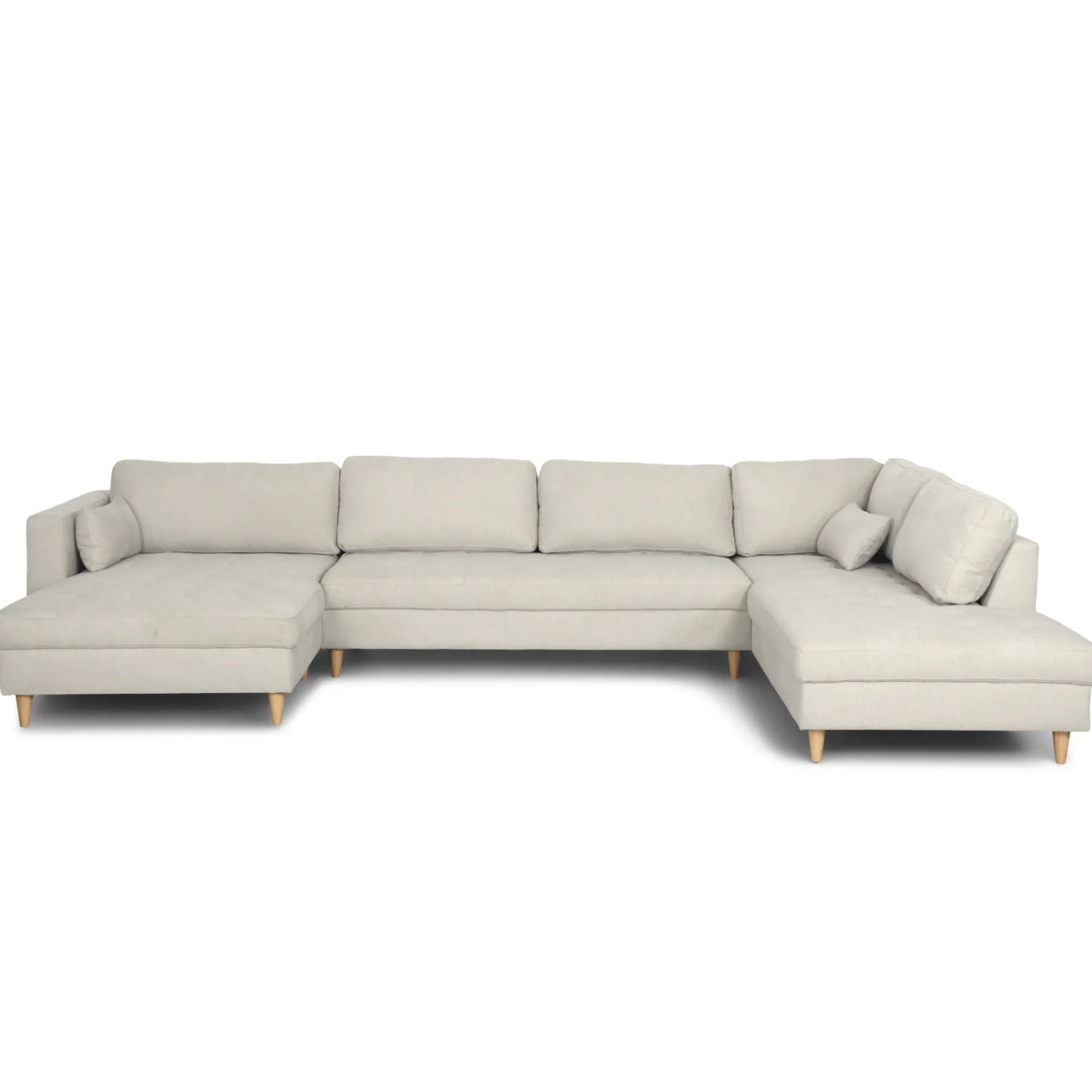 Sale Nimara Brandy - venstrevendt u-sofa i beige med chaiselong - L: 366 x D: 211 x H: 80 cm