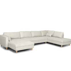Sale Nimara Brandy - venstrevendt u-sofa i beige med chaiselong - L: 366 x D: 211 x H: 80 cm