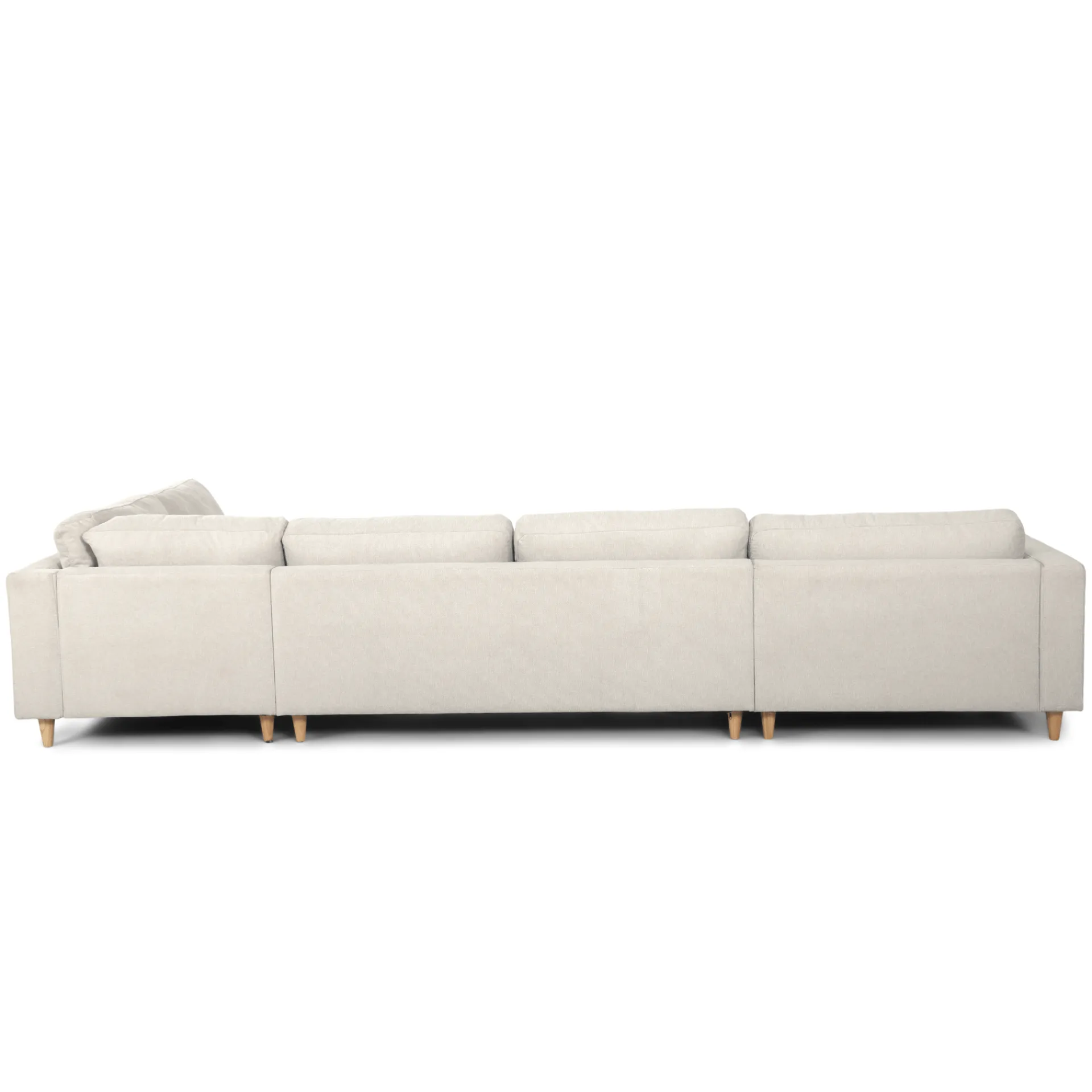 Sale Nimara Brandy - venstrevendt u-sofa i beige med chaiselong - L: 366 x D: 211 x H: 80 cm